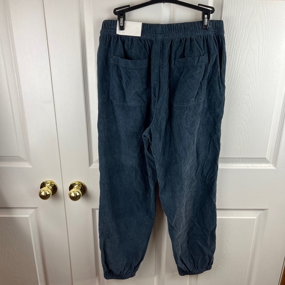 American Eagle High Rise Corduroy Jogger Pants Blue Size 8 - Picture 2 of 4